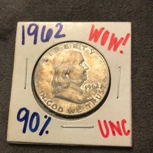 1962 Ben Franklin 90% Silver.